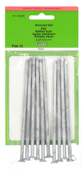 TRÅDSPIK RÄFFLAD FZV 125X4.0 FP/10