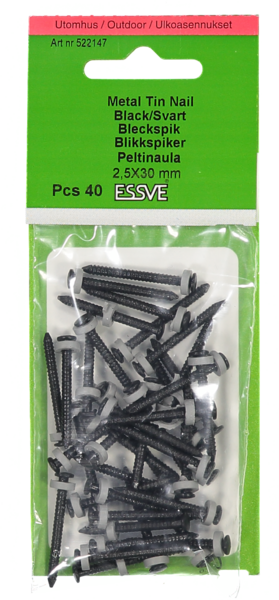 BLECKSPIK ESSVE FZV SVART 2,5X30 40ST