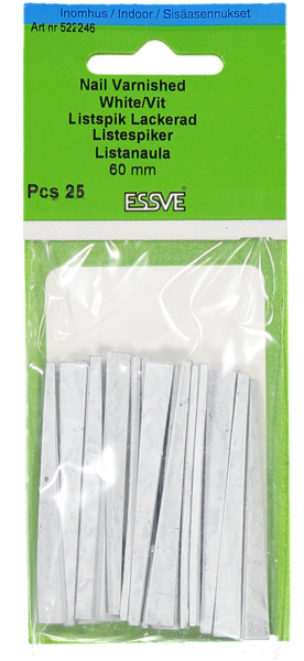 LISTSPIK ESSVE LACK VIT 60MM 25ST