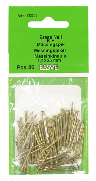 MÄSSINGSPIK KH 25X1.4MM FP/80