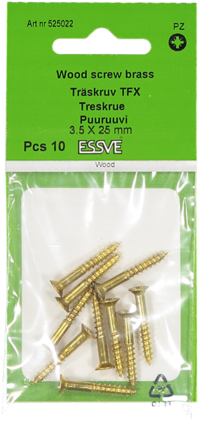 TRÄSKRUV FS MÄSS INV 3,5X25 10