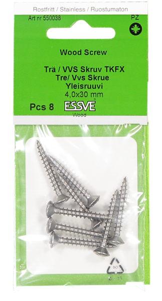 SKRUV VVS TKFX A2POL 4.0X30 8