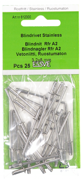 BLINDNIT ESSVE ÖPPEN ROSTFRI 3,2X8 25ST