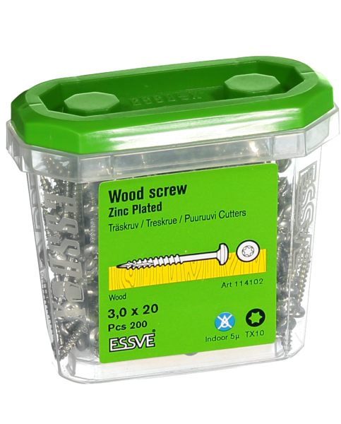 TRÄSKRUV KS INV 3,0X20 200ST TX10