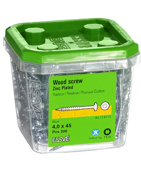 TRÄSKRUV ESSVE KS INV 4,0X45 200ST TX20