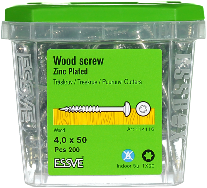 TRÄSKRUV KS INV 4,0X50 200ST TX20