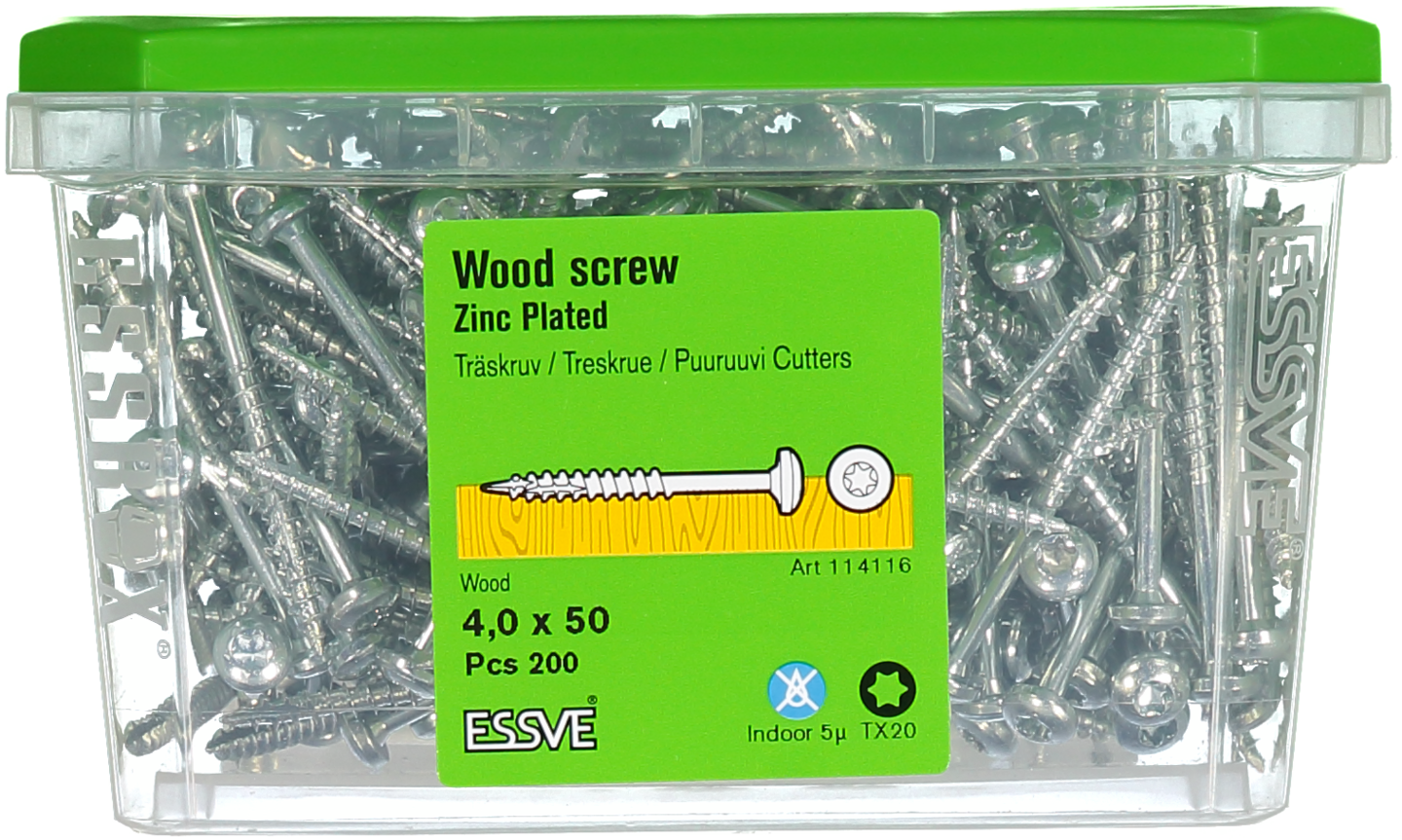TRÄSKRUV KS INV 4,0X50 200ST TX20