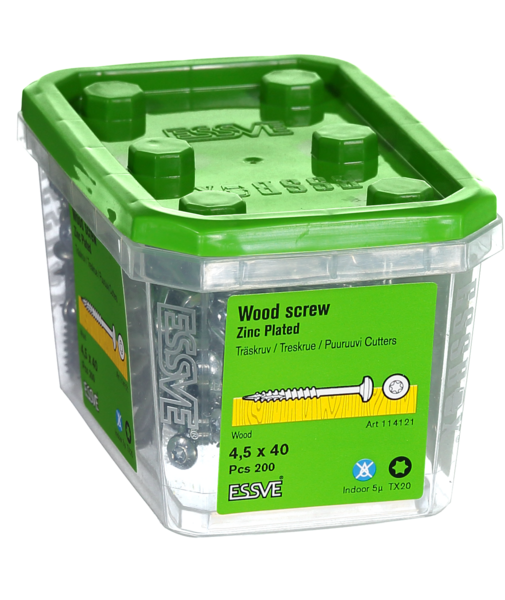 TRÄSKRUV KS INV 4,5X40 200ST TX20