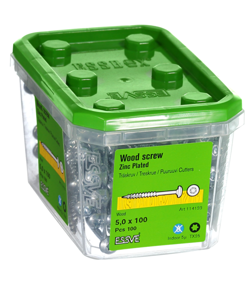 TRÄSKRUV ESSVE KS INV 5,0X100 100ST TX25