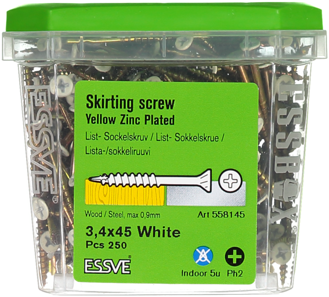 SOCKELSKRUV VIT 3.4X45 250ST