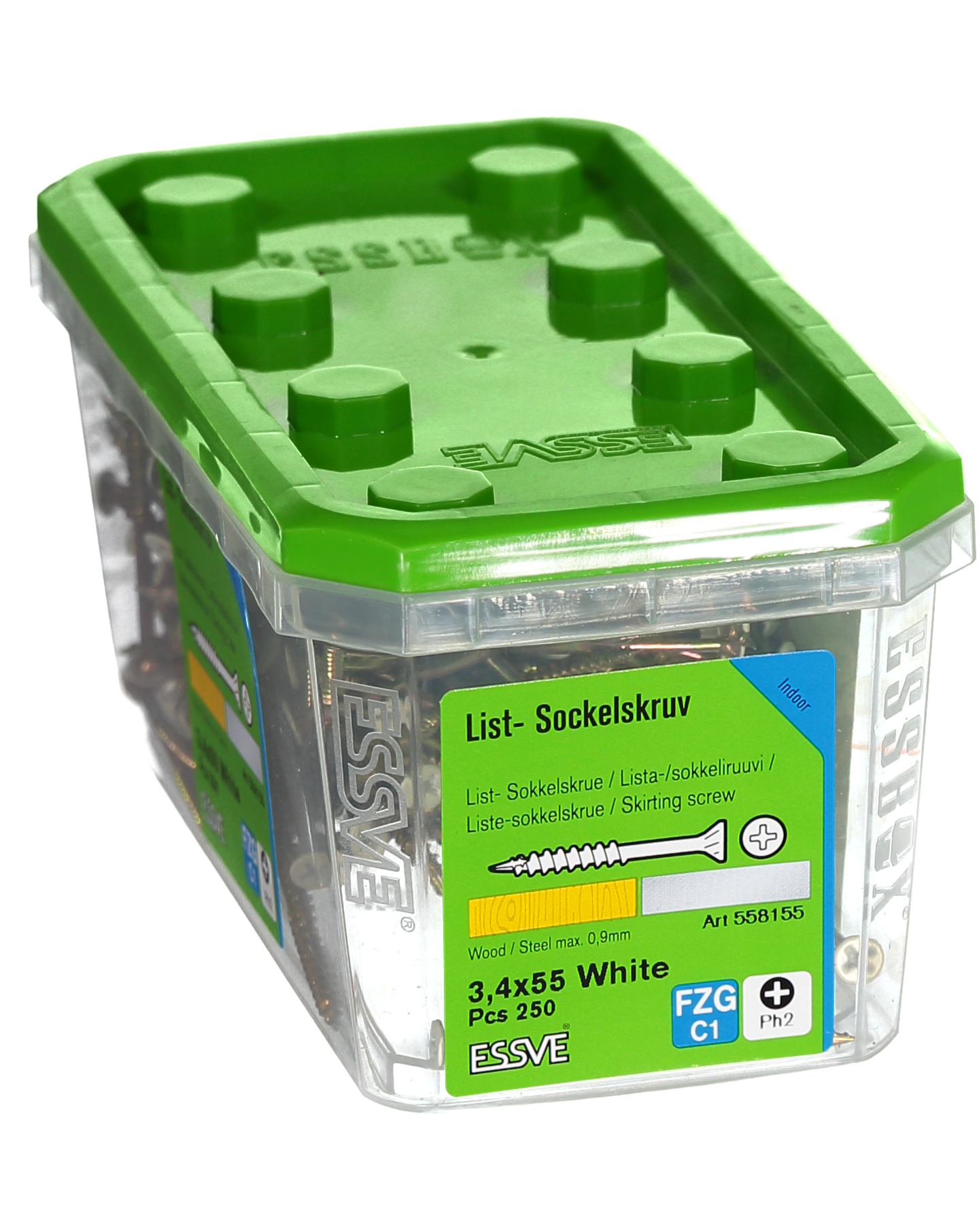 SOCKELSKRUV VIT 3.4X55 250ST