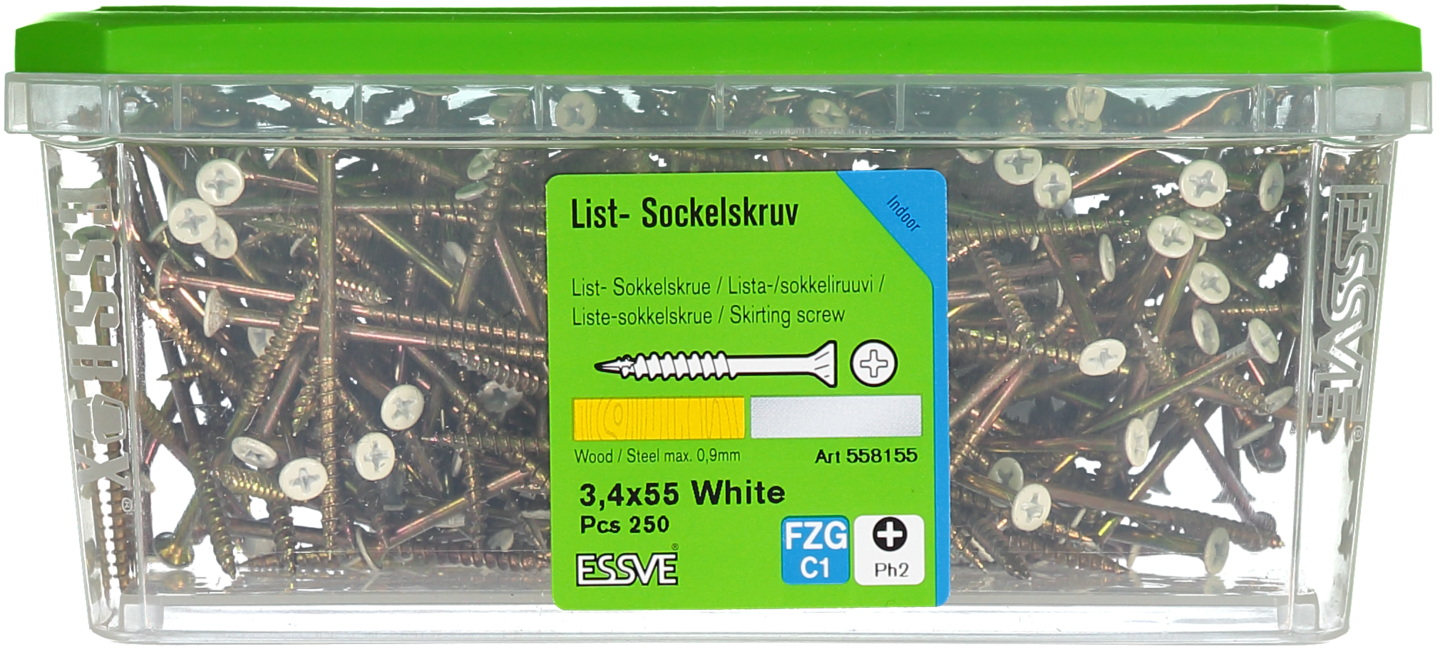 SOCKELSKRUV VIT 3.4X55 250ST