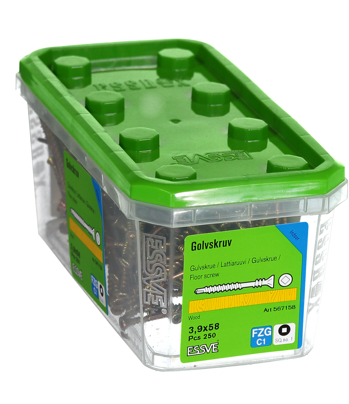 GOLVSKRUV FZG 3.9X58 250ST FÖR MASSIVA TRÄGOLV