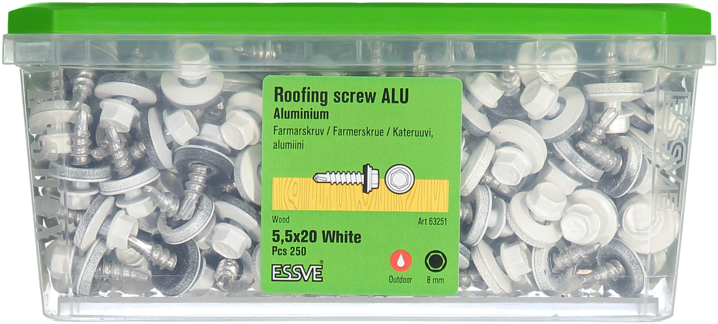 FARMARSKRUV BS ALU VIT 5.5X20 250ST