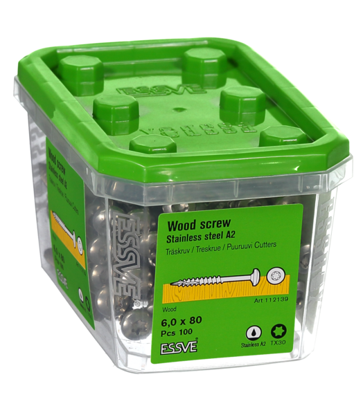 TRÄSKRUV KS A2 UTV 6,0X80 100 TX25