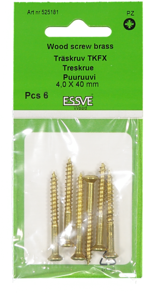 TRÄSKRUV FS KS MÄSS INV 4,0X40 6ST