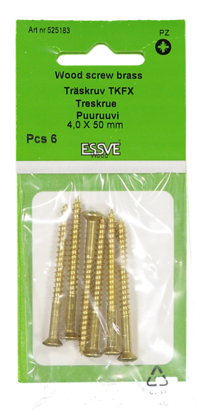 TRÄSKRUV FS KS MÄSS INV 4,0X50 6ST