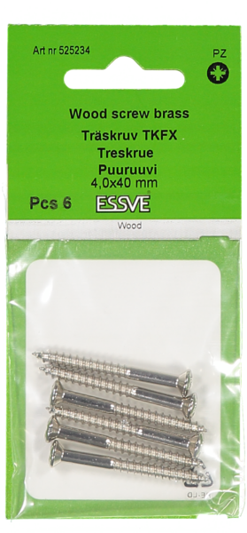 TRÄSKRUV ESSVE FS KS MÄFN INV 4,0X40 6ST