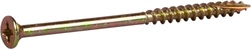 SOCKELSKRUV GULD 3.4X55 100ST TRÄ/STÅLREGEL