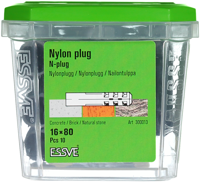 NYLONPLUGG N 16X80MM 10ST