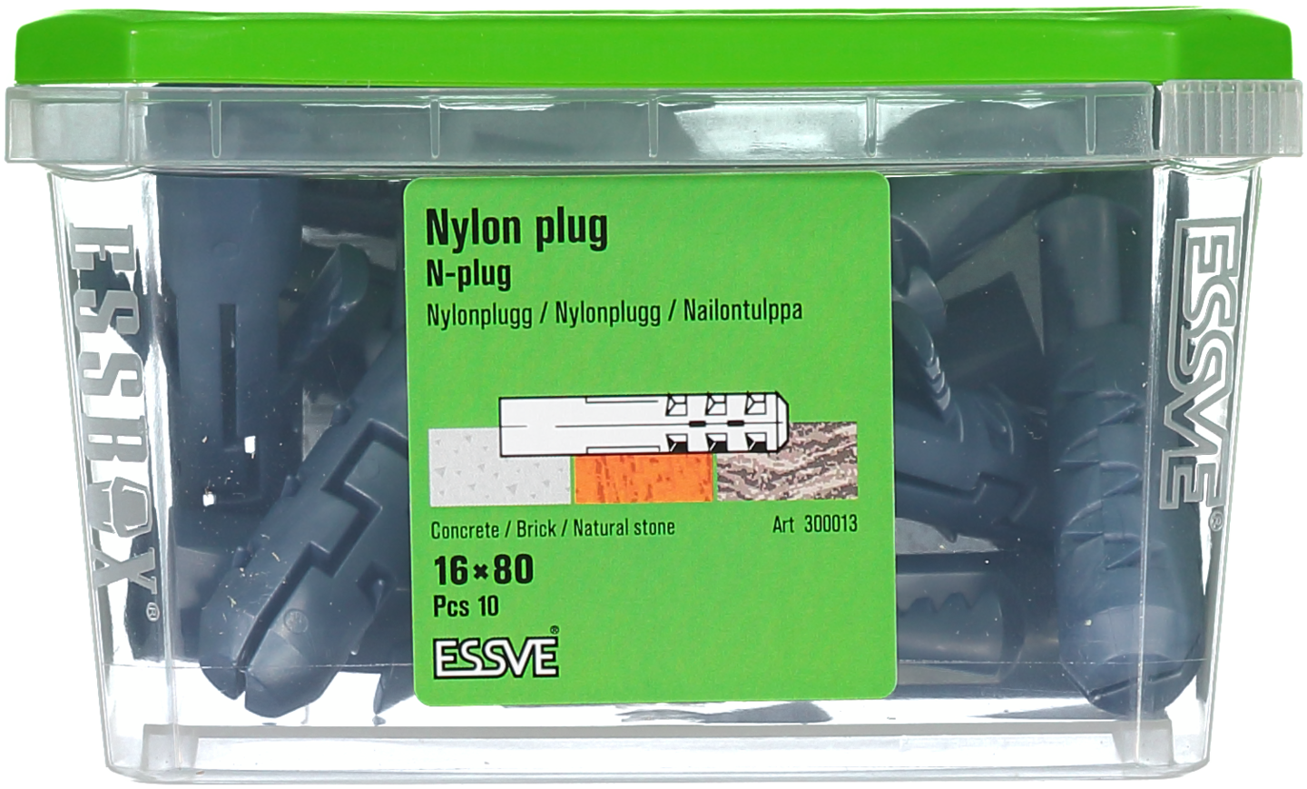 NYLONPLUGG N 16X80MM 10ST
