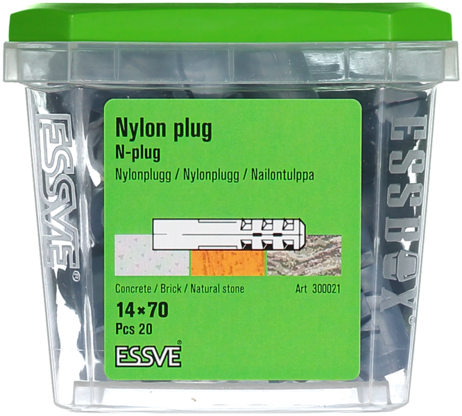 NYLONPLUGG ESSVE 14X70 20ST