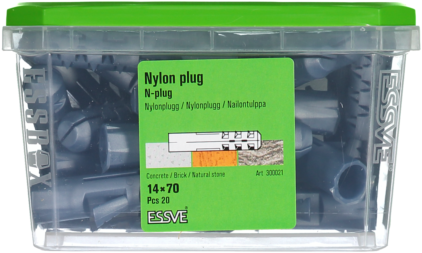 NYLONPLUGG ESSVE 14X70 20ST