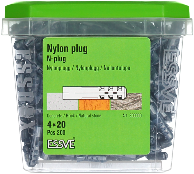 NYLONPLUGG 4X20MM 200ST