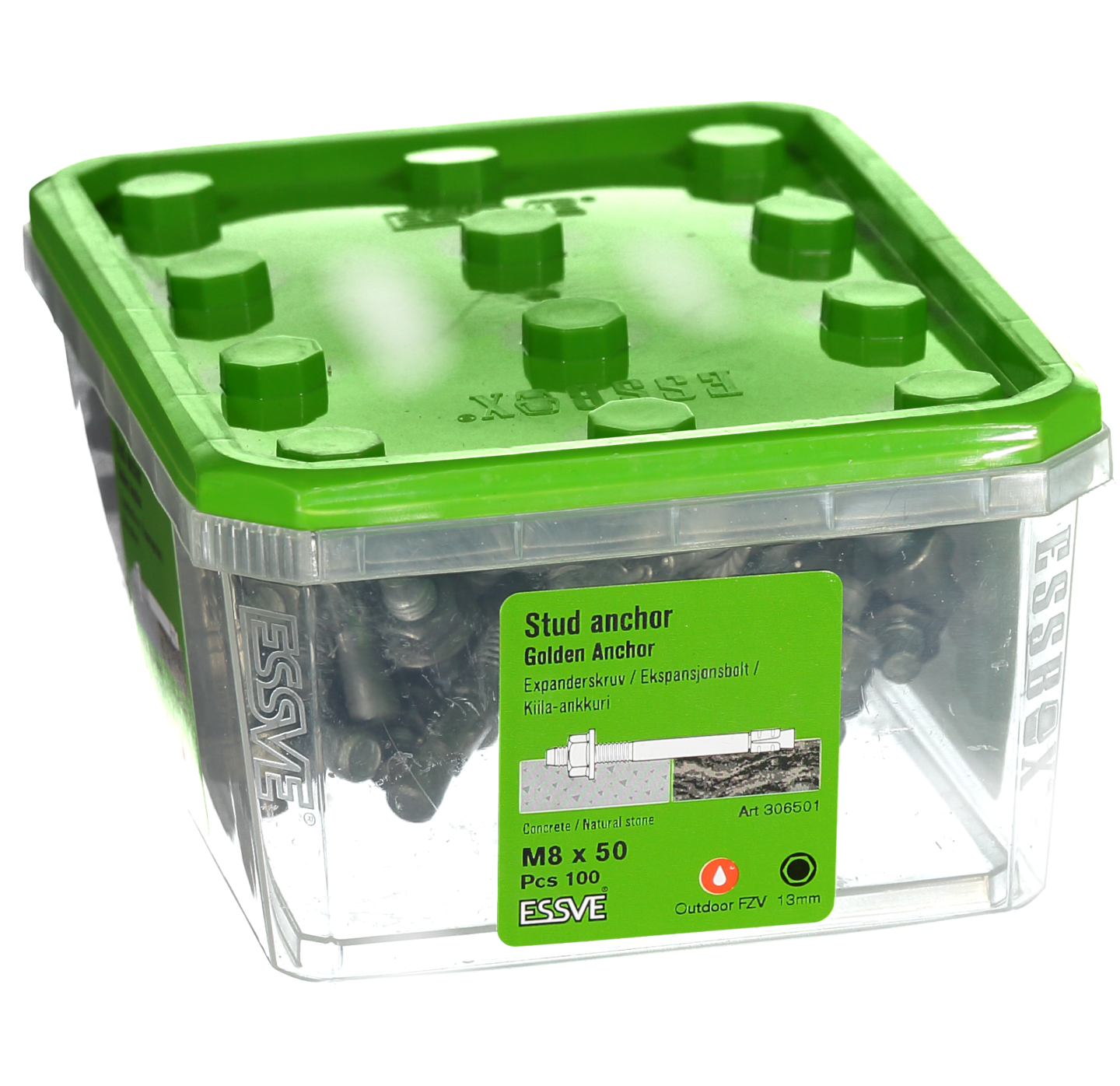 EXPANDER FZV M8X50 100ST GOLDEN ANCHOR