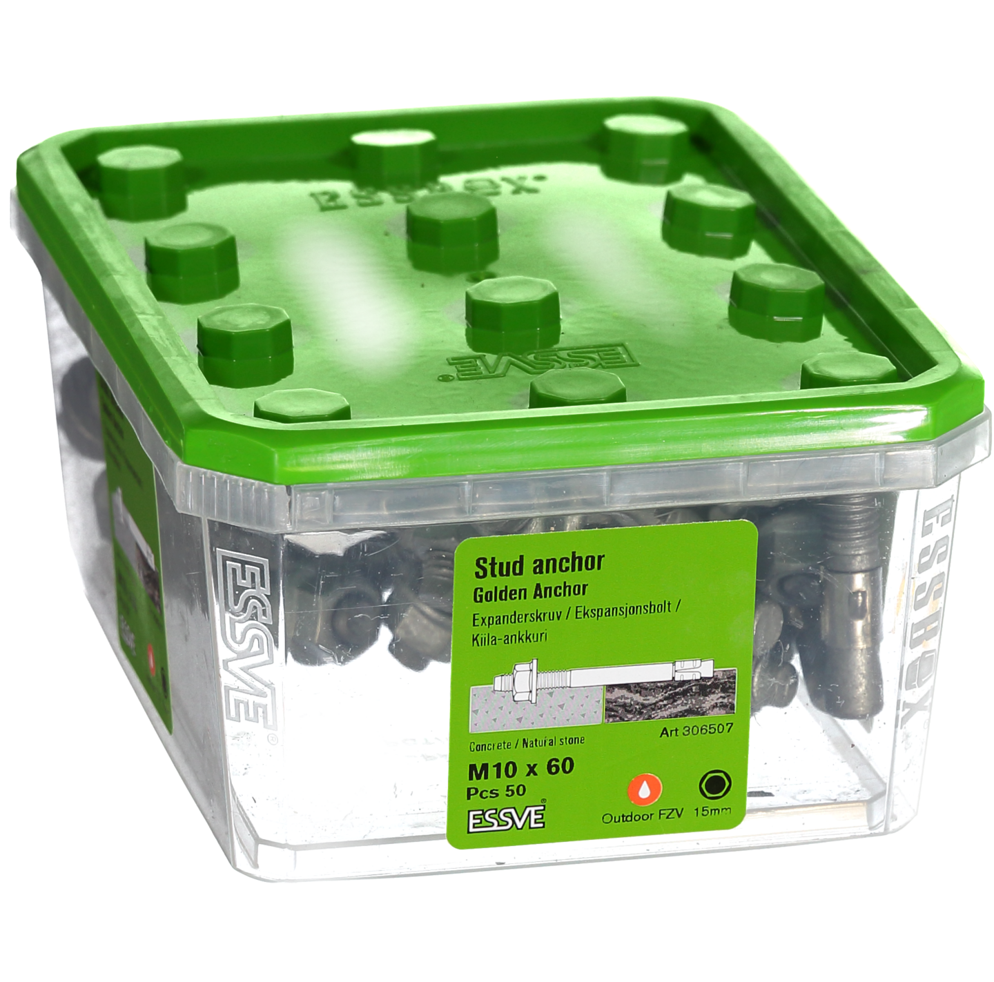 EXPANDER FZV M10X60 50ST GOLDEN ANCHOR