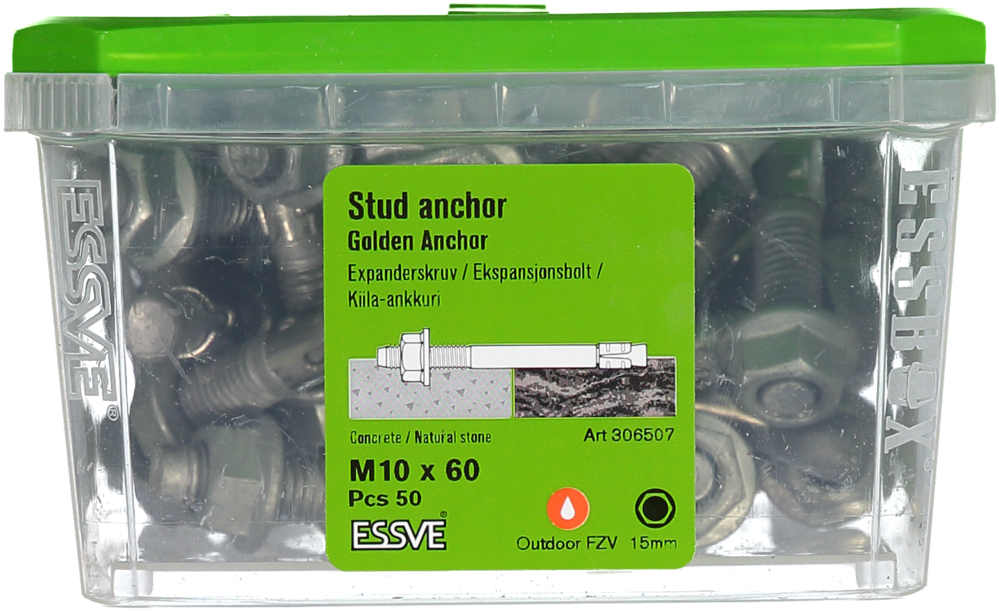 EXPANDER FZV M10X60 50ST GOLDEN ANCHOR