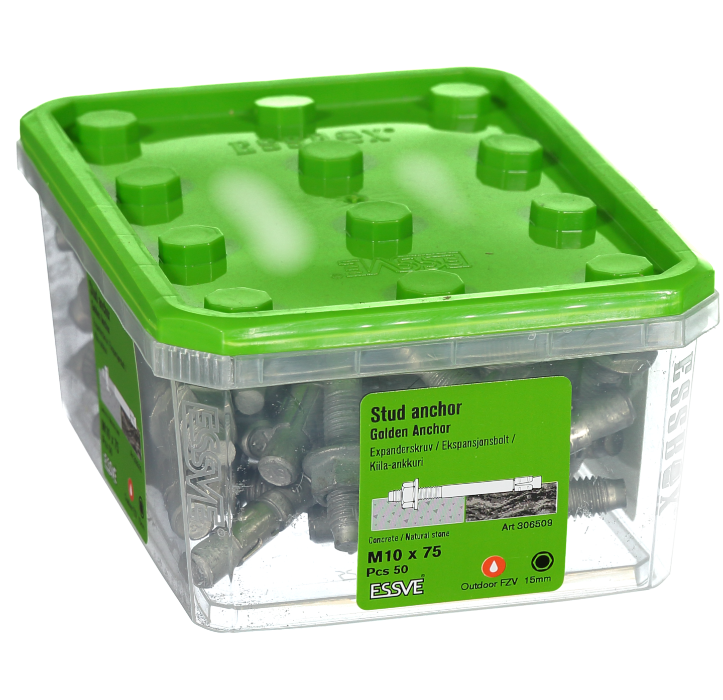 EXPANDER FZV M10X75 50ST GOLDEN ANCHOR