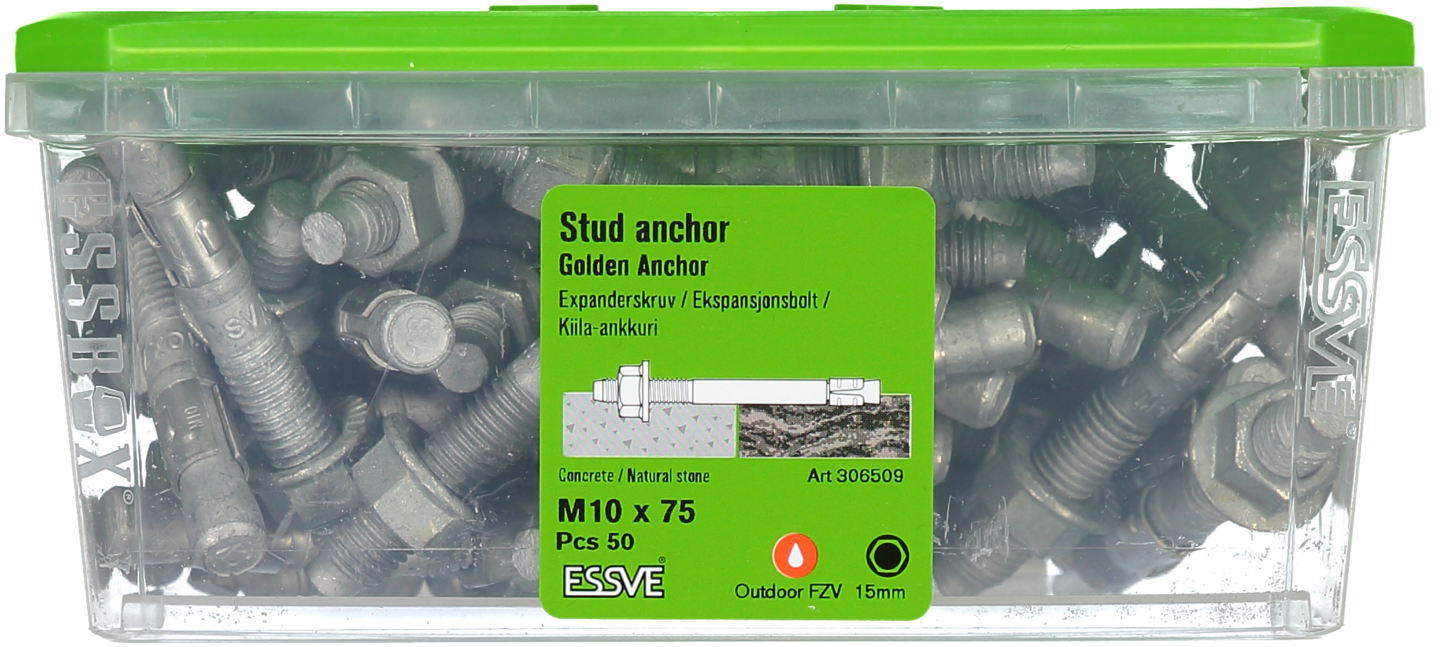 EXPANDER FZV M10X75 50ST GOLDEN ANCHOR