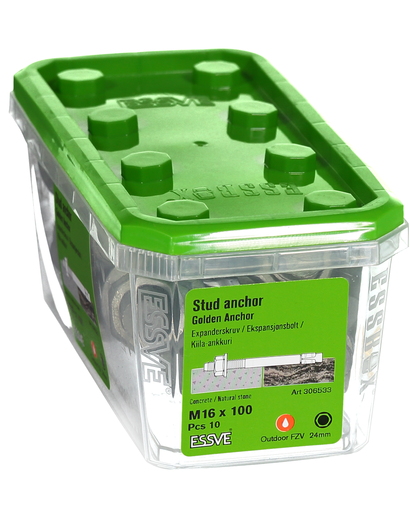 EXPANDER FZV M16X100 10ST GOLDEN ANCHOR