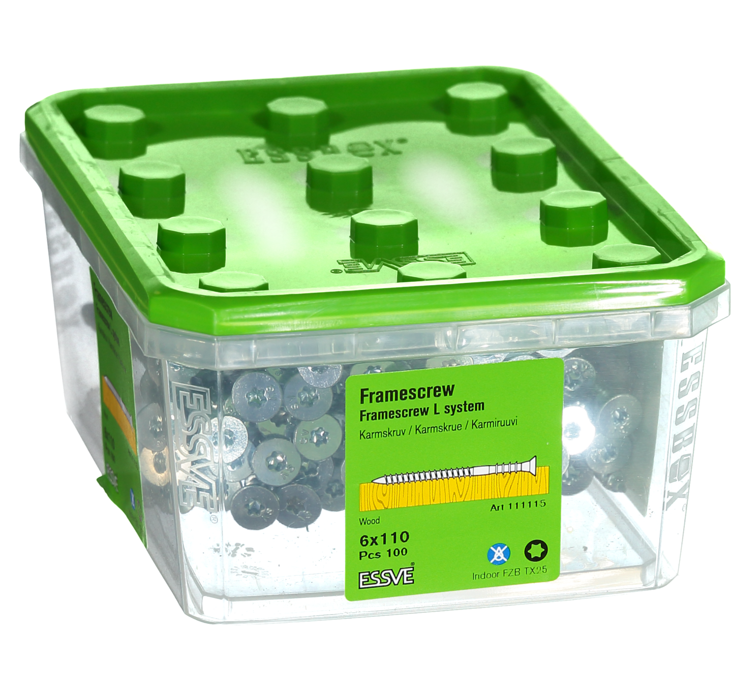 KARMSKRUV L 6X110 100P TRÄ/BETONG FZB VS