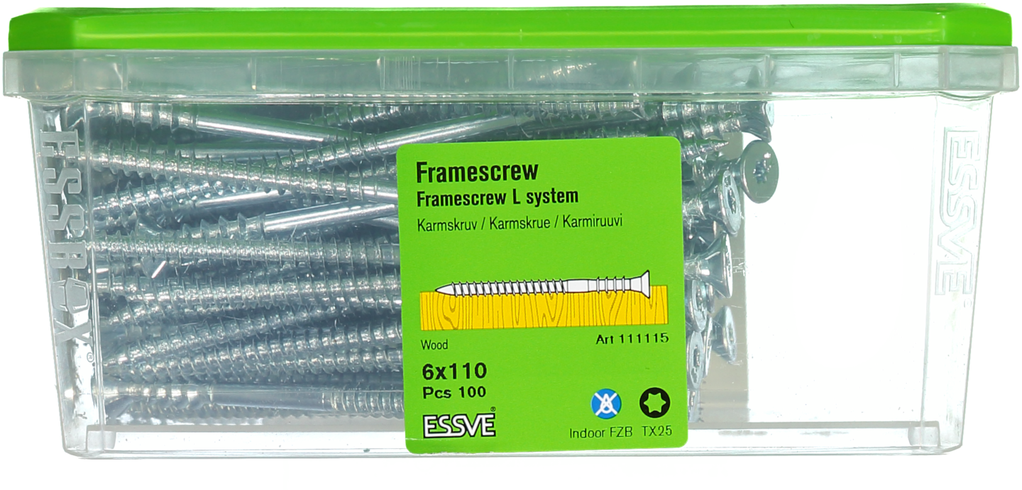KARMSKRUV L 6X110 100P TRÄ/BETONG FZB VS