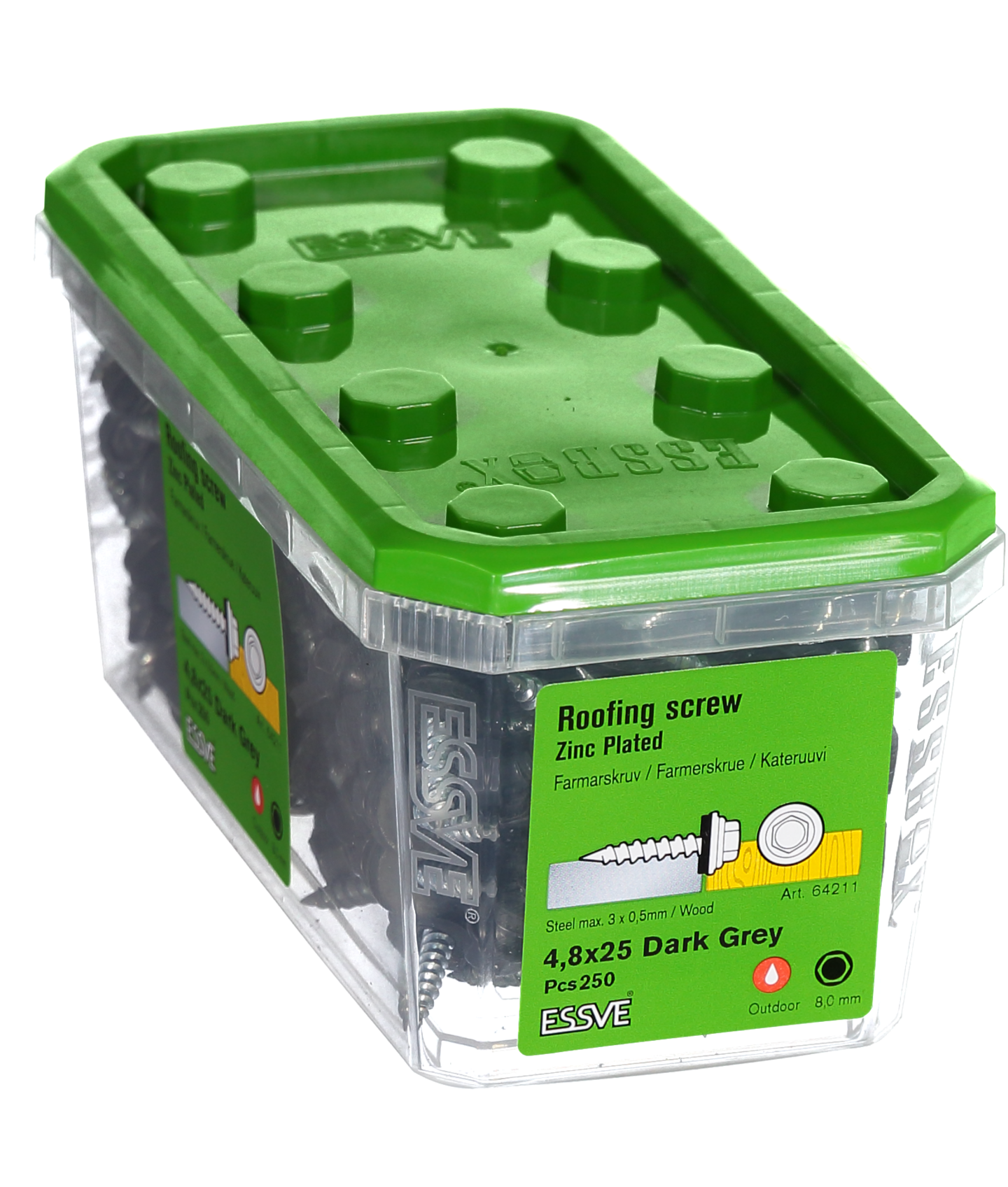 FARMARSKRUV VS MÖRKGRÅ 4.8X25 250ST