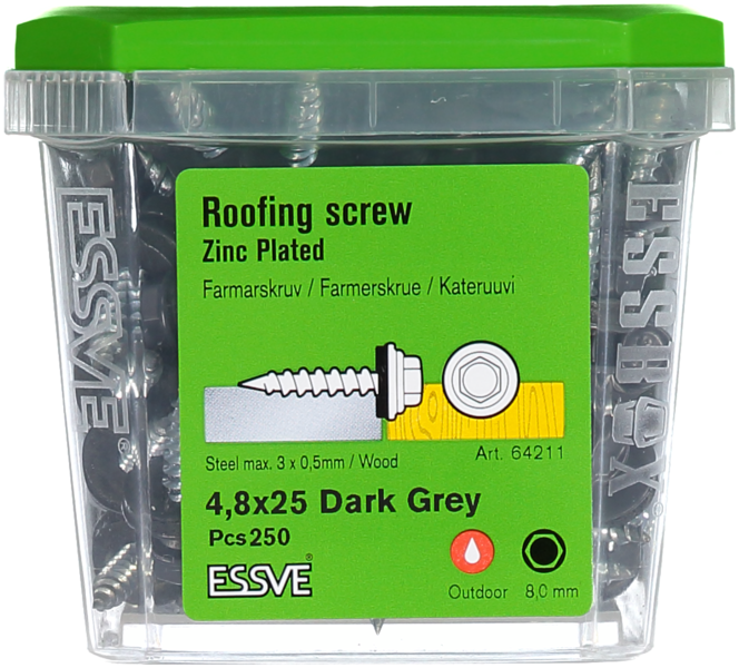 FARMARSKRUV VS MÖRKGRÅ 4.8X25 250ST