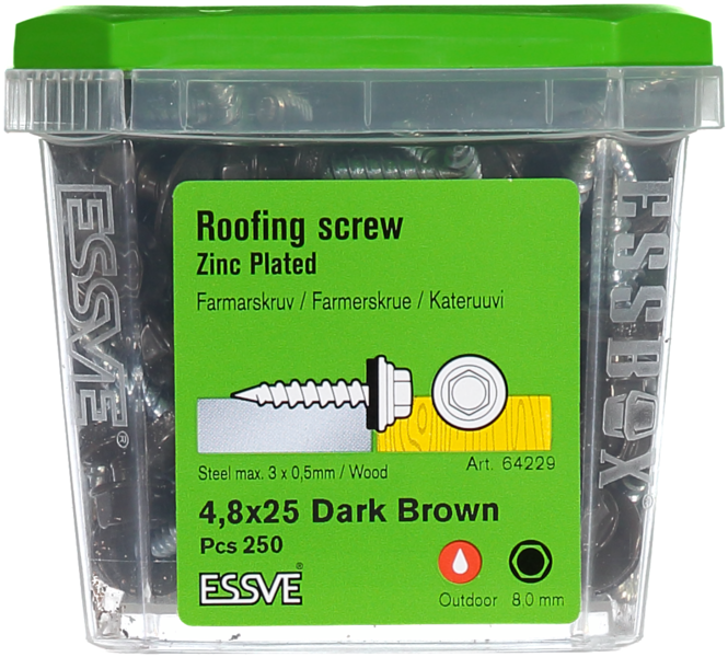 FARMARSKRUV VS MÖRKBRUN 4.8X25 250ST