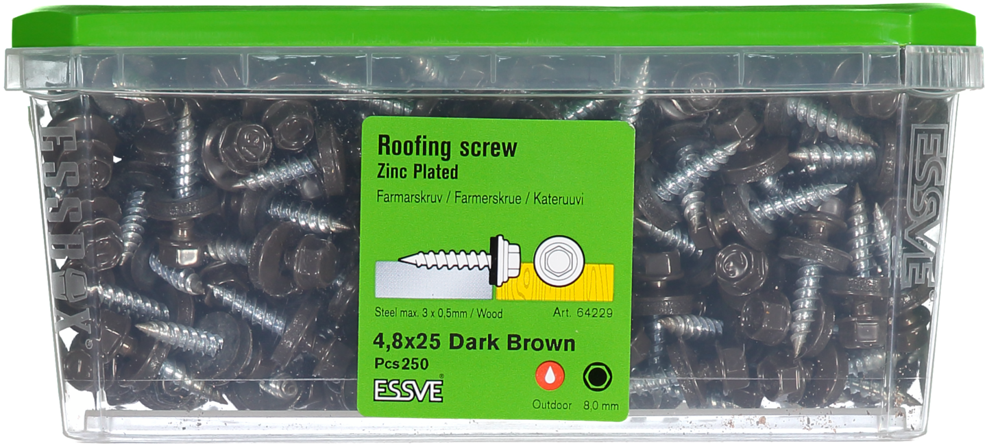 FARMARSKRUV VS MÖRKBRUN 4.8X25 250ST