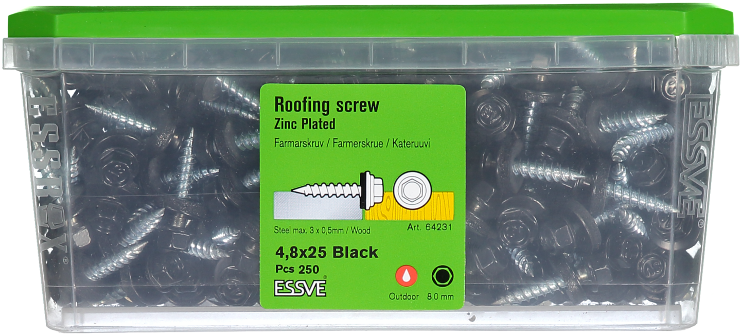 FARMARSKRUV VS SVART 4.8X25 250ST