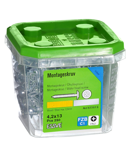 MONTAGESKRUV ESSVE MED VASS SPETS PH2 FZB 4,2X13 250ST