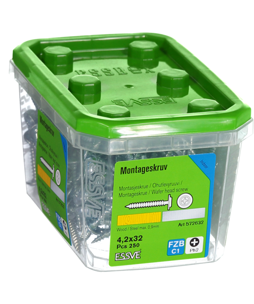 MONTAGESKRUV ESSVE MED VASS SPETS PH2 FZB 4,2X32 250ST