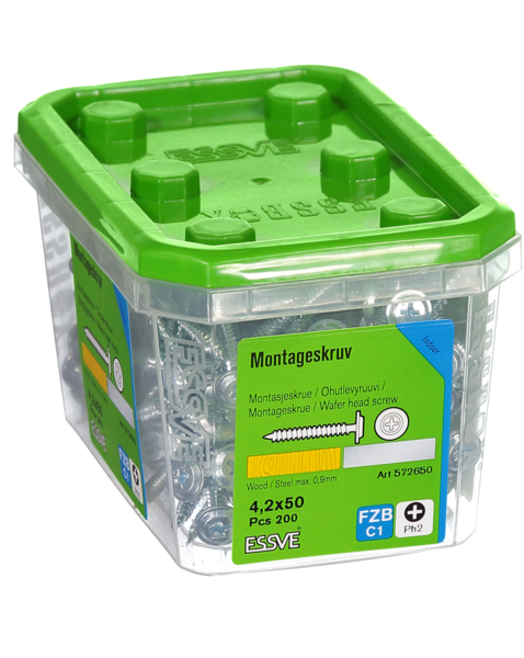MONTAGESKRUV ESSVE MED VASS SPETS PH2 FZB 4,2X50 200ST