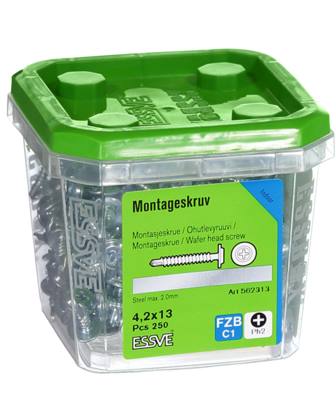 MONTAGESKRUV ESSVE MED BORRSPETS PH2 FZB 4,2X13 250ST