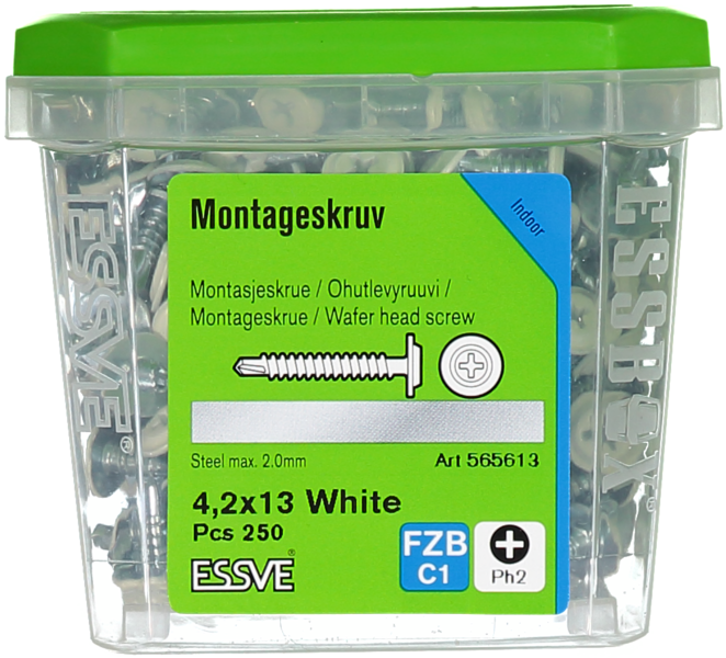 MONTAGESKRUV BS VIT 4.2X13 250
