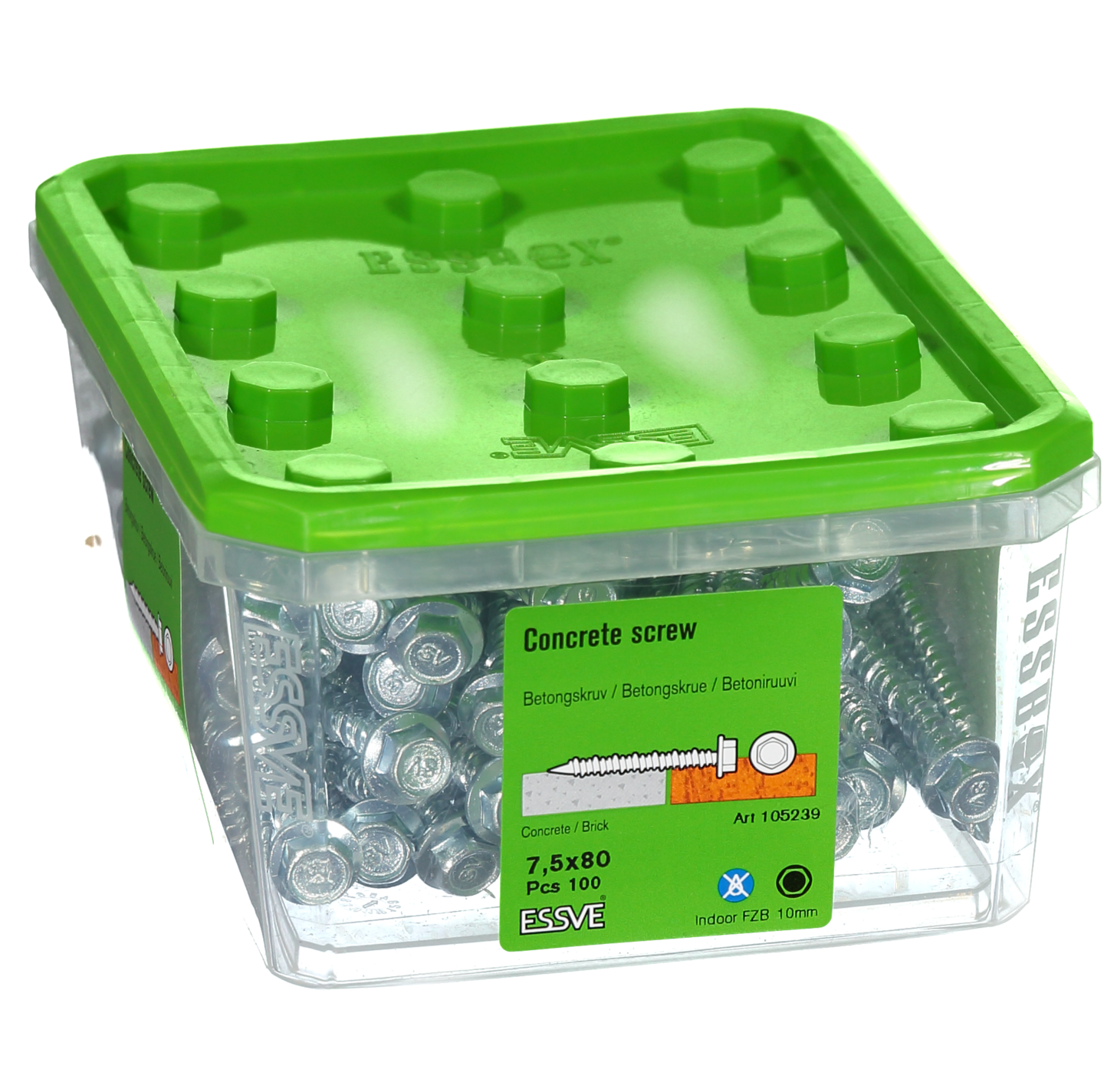 BETONGSKRUV 6K/10 FZB 7,5X80 100ST