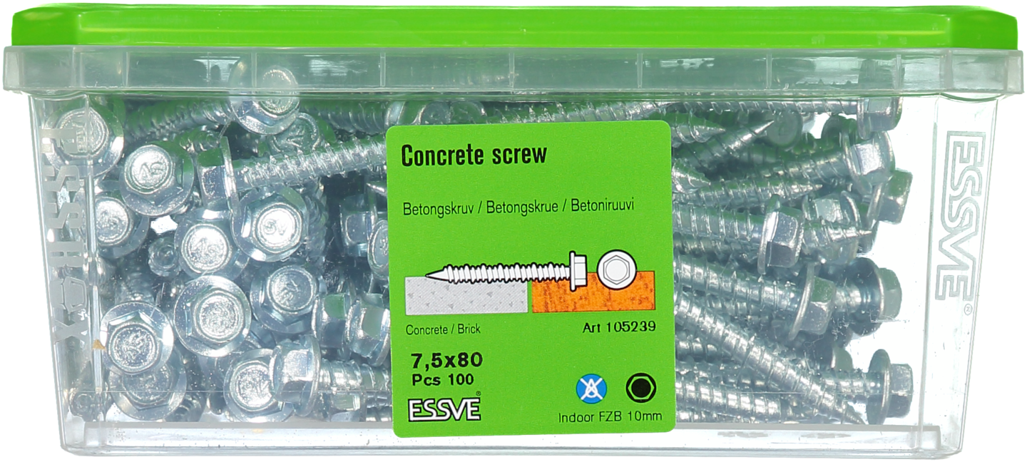 BETONGSKRUV 6K/10 FZB 7,5X80 100ST