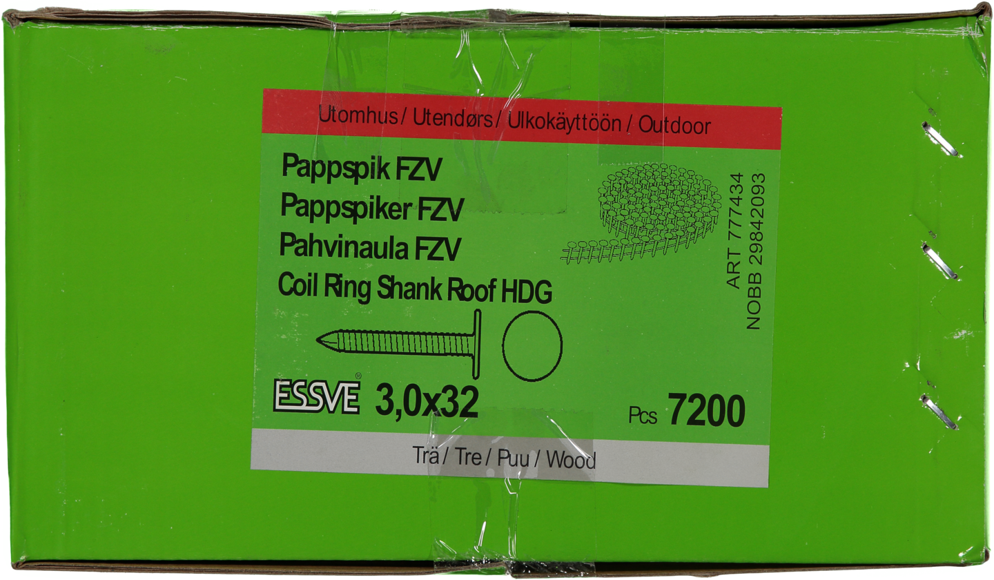 PAPPSPIK ESSVE 15GR FZV RUNDBANDAD 3,0X32 7200ST