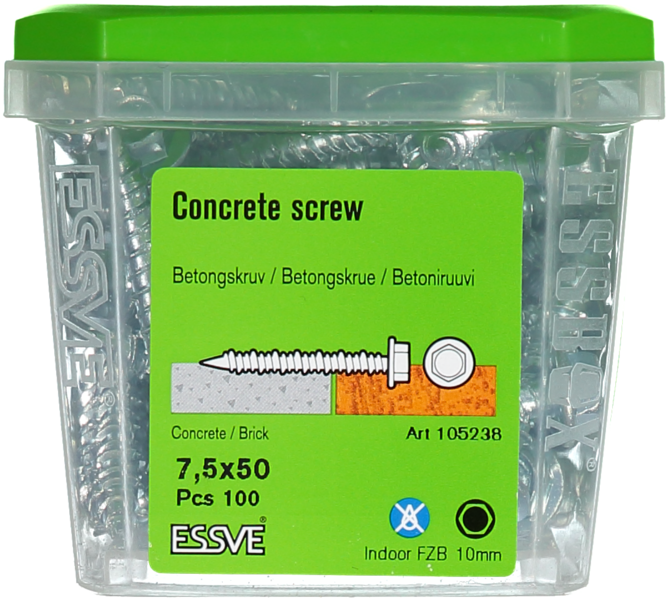 BETONGSKRUV 6K/10 FZB 7,5X50 100ST
